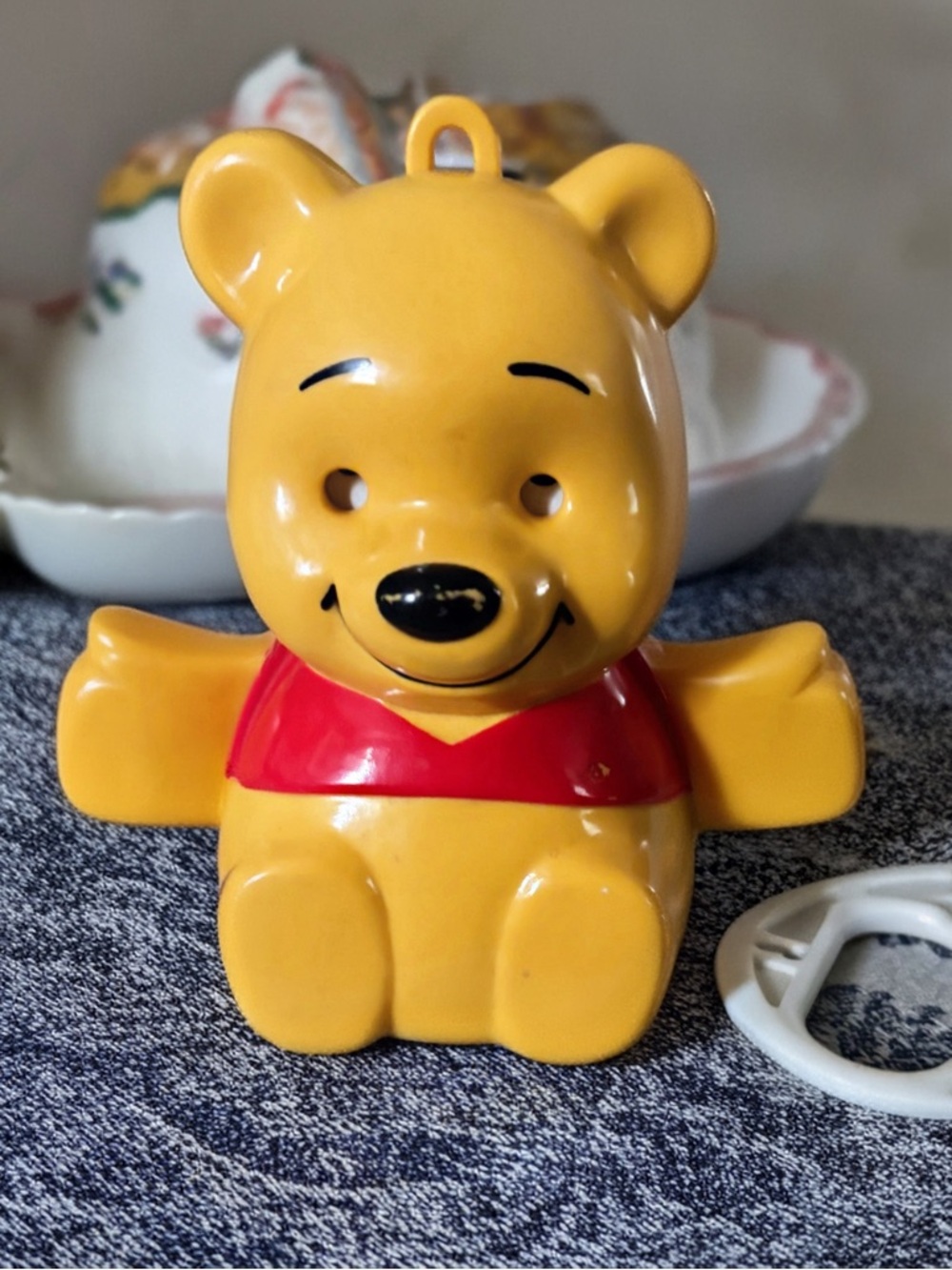 Classic Vintage Yellow Bear Toy with Red Shirt - Kids Toys